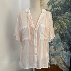 Cloth & Stone Striped Button-Up Shirt